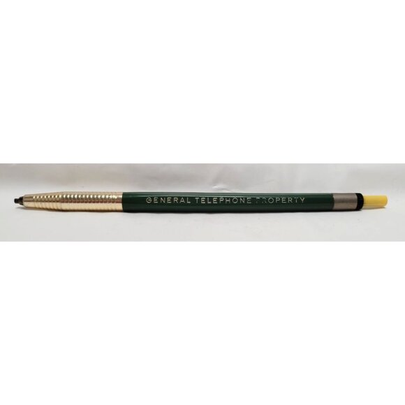 Vintage Green Gold General Telephone Property Mechanical Pencil Germany HB Lead - Picture 1 of 5